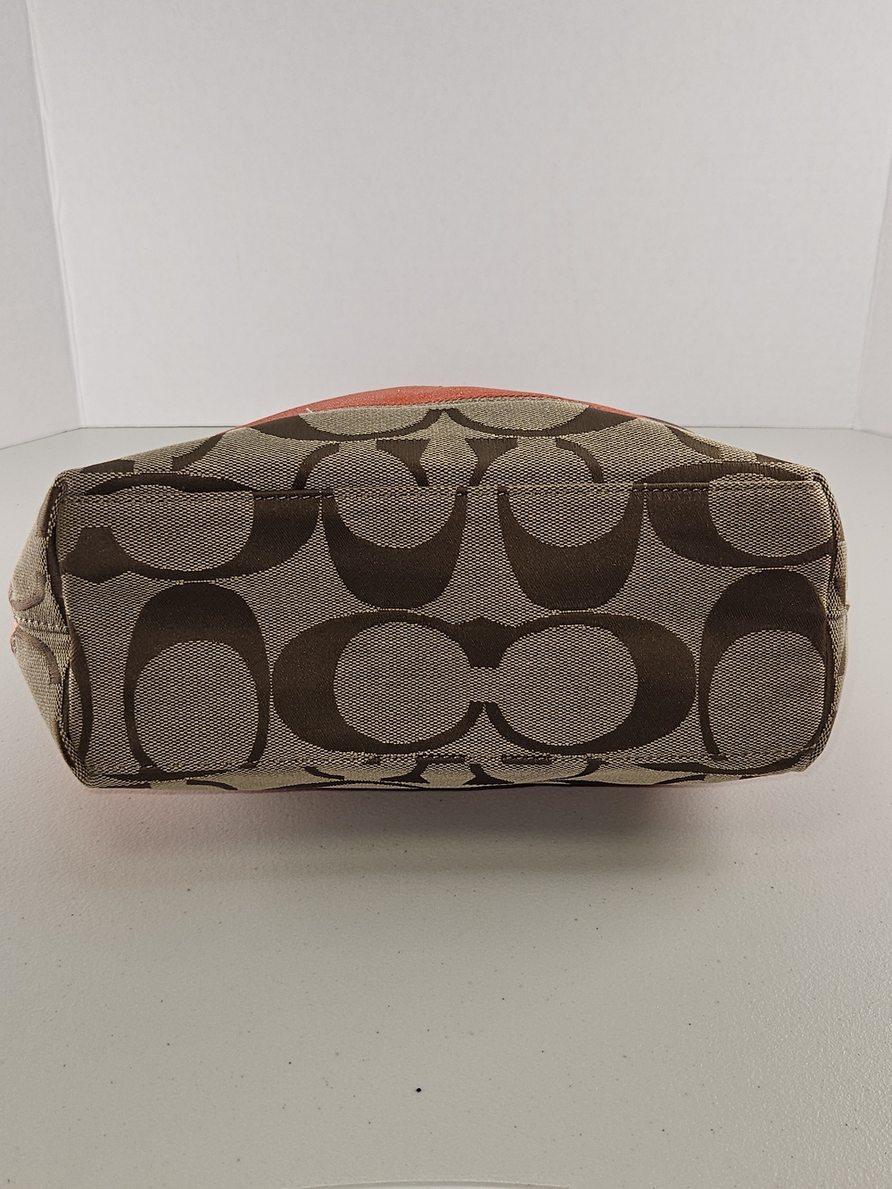 NWT Vintage classic c coach brown and orange purse shoulder tote bag - Picture 15 of 16